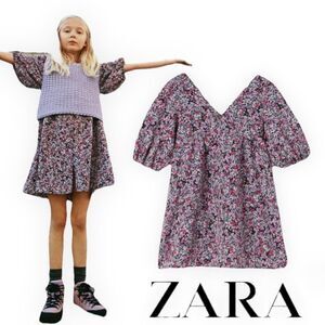 ZARA Kids | Purple | FLORAL SHIRT DRESS